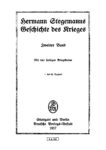 Hermann Stegemanns Geschichte des Krieges – Zweiter Band