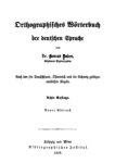 Orthographisches Wörterbuch der deutschen Sprache