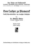 Aus Natur und Geisteswelt – 124. Bändchen – Von Luther zu Bismarck, Zweiter Band