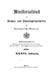 Ministerialblatt für Kirchen- und Schulangelegenheiten im Königreiche Bayern – 36. Jahrgang