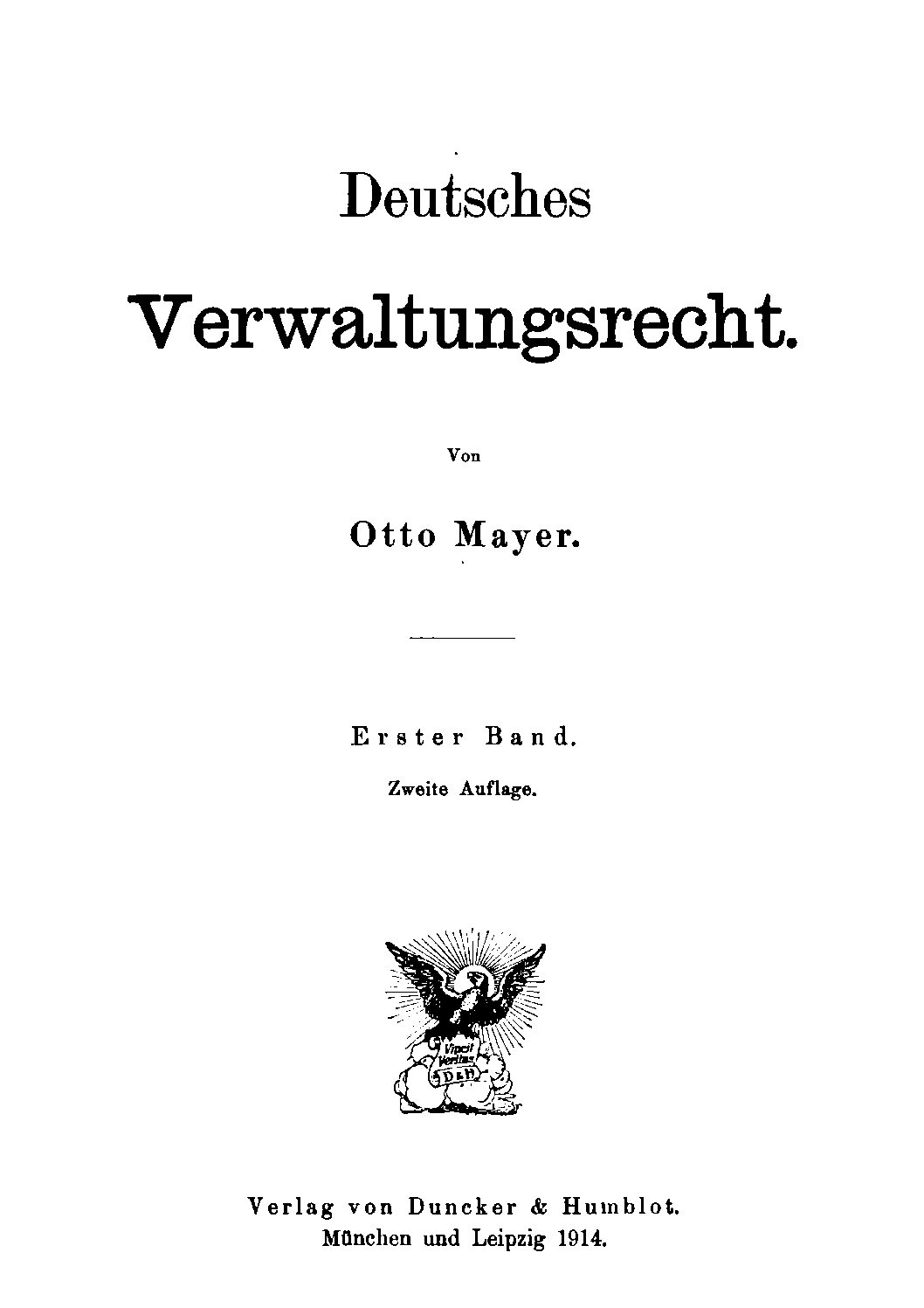 Band 6.1: Deutsches Verwaltungsrecht