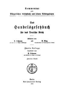 Das Handelsgesetzbuch fuer das Deutsche Reich – zweiter Band