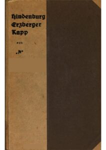 Hindenburg, Erzberger, Kapp