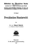 Bibliothek des öffentlichen Rechts – 15. Band: Preußisches Staatsrecht