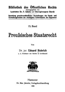 Bibliothek des öffentlichen Rechts – 15. Band: Preußisches Staatsrecht
