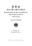 Reichsgesetzblatt – ABC des Reichsrechts