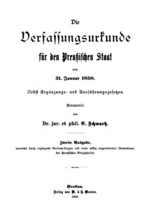 Die Verfassungsurkunde für den Preußischen Staat vom 31. Januar 1850