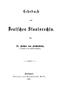 Handbibliothek des öffentlichen Rechts – Band 1: Lehrbuch des Deutschen Staatsrechts