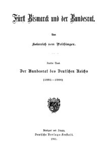 Fünfter Band: Der Bundesrat des Deutschen Reichs (1881-1900)