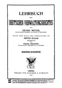 Lehrbuch des deutschen Verwaltungsrechtes - 3. Auflage