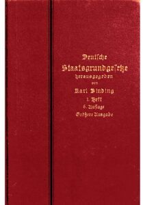 I. Heft: Die Verfassungen des Norddeutschen Bundes und des Deutschen Reichs