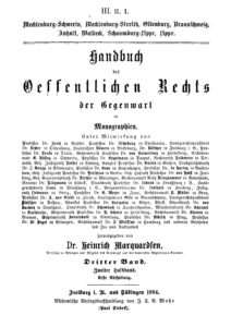 Band 3.2.1: Das Staatsrecht von Mecklenburg-Schwerin, Mecklenburg-Strelitz, Oldenburg, Braunschweig, Anhalt, Waldeck, Schaumburg-Lippe, Lippe