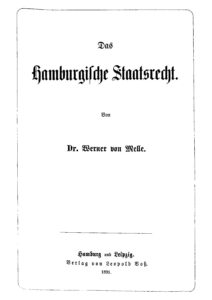 Das hamburgische Staatsrecht