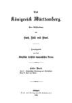 Das Königreich Württemberg – Band 1: Buch I & Buch II